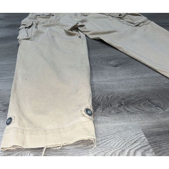 Ralph Lauren Pants Mens 40x30 Khaki Cargo Polo 67 Chino Vintage 90s DISTRESS Y2K - Picture 11 of 13